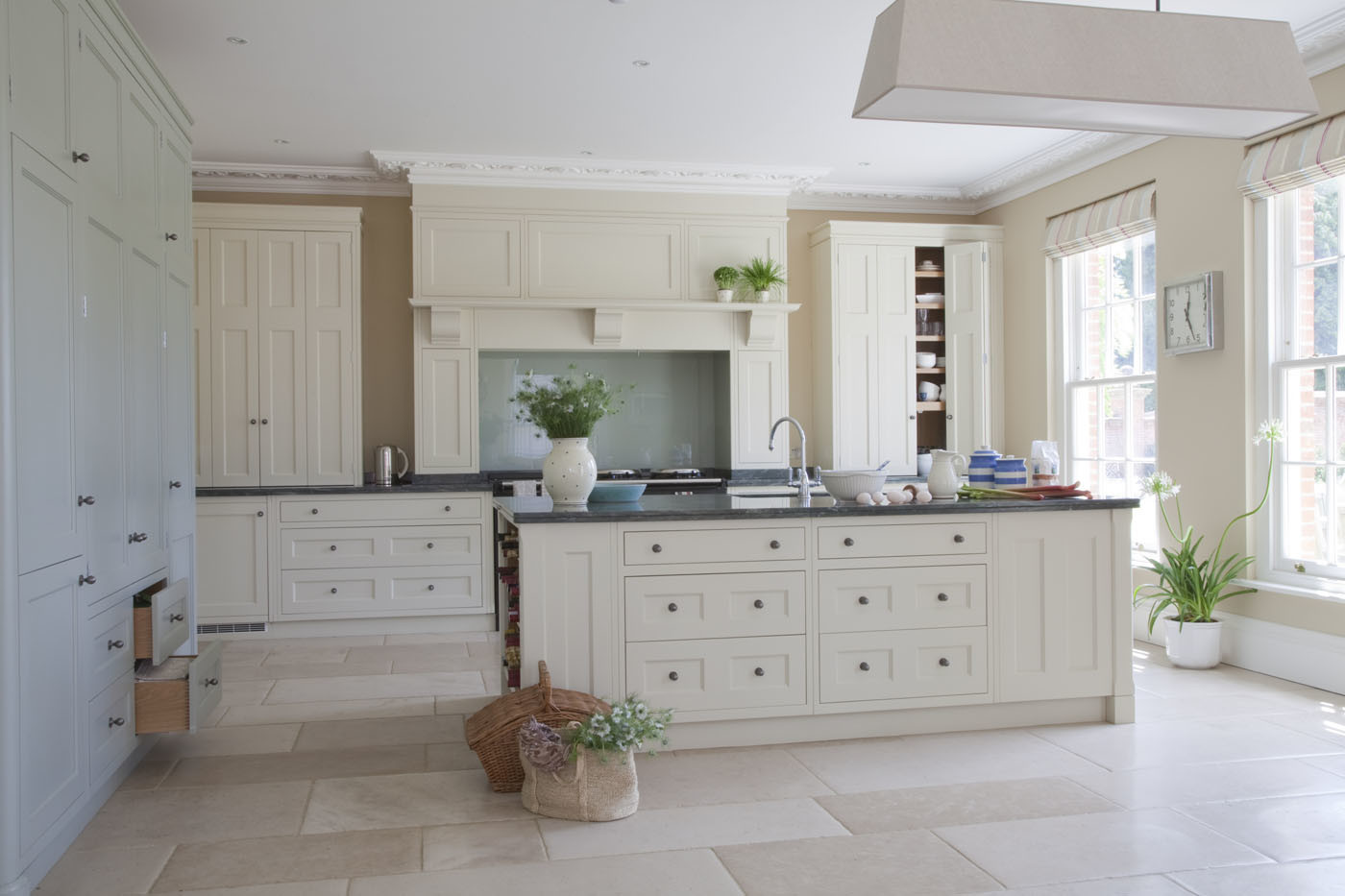 Blum HPDL Solid Wood Kitchen Cabinets Contemporary European Style For Farmhouse