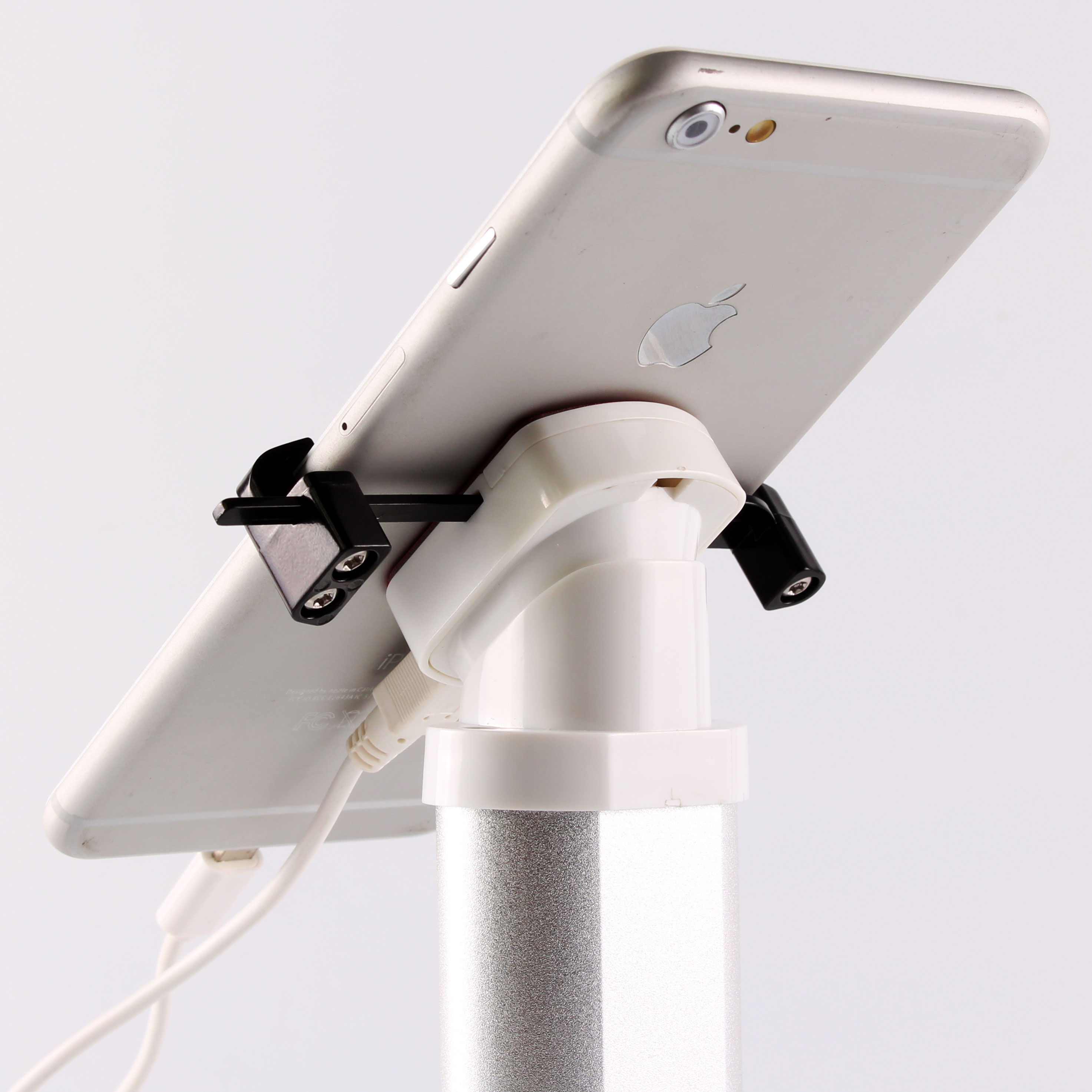 anti-thet system security display grip smartphone stand with cable concealed inside