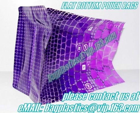 Side Sealed Square Flat Box Bottom Coffee Packaging Bags,Side Seal Gusset Food