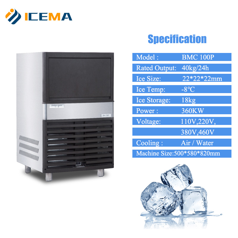 DORIN Compressor Ice Cube Maker Machine Ideal for Food Shops and Small Businesse