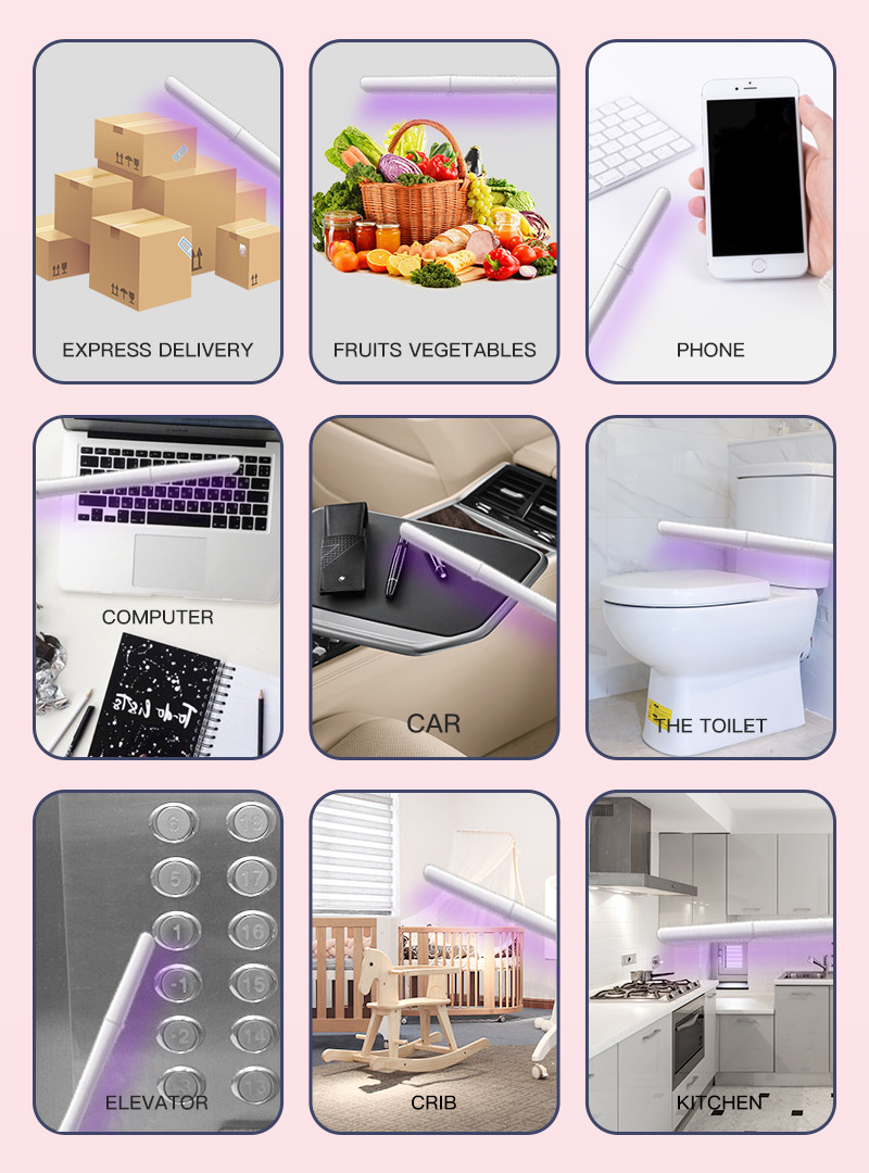 USB Portable Bacterium 75% Disinfection UV Lamp