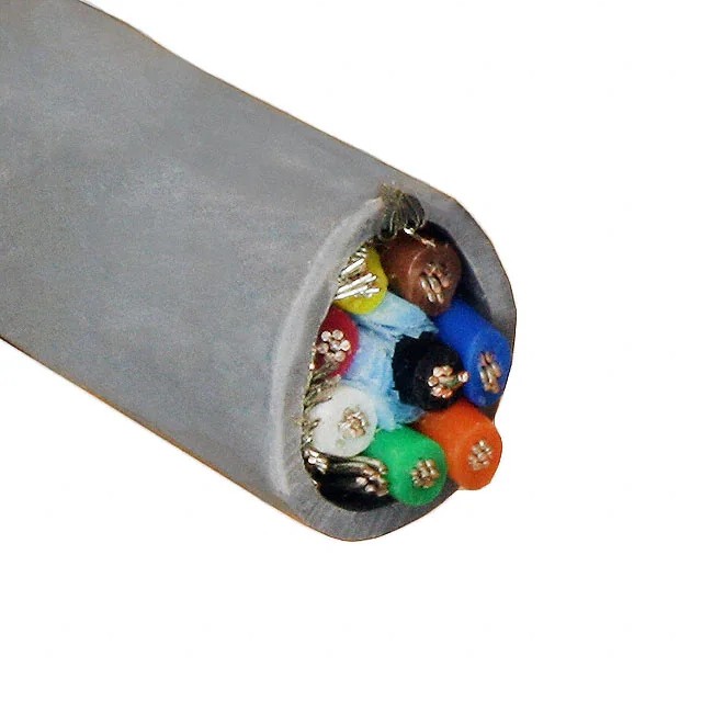 Alpha Wire 6344 SL005 CABLE 8CON 22AWG SLATE SHLD 100'