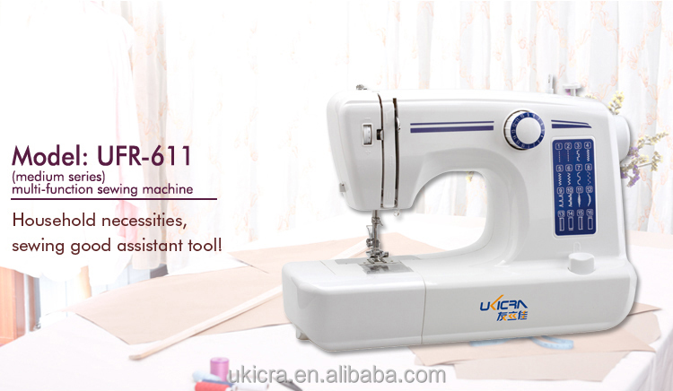 Sturdy Construction and Easy to Operate UFR-611 Household Sewing Machine with 18W