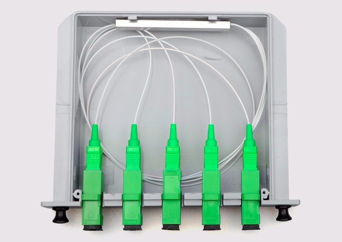 1 X 4 SC Cassette Type Fiber Optic PLC Splitter Insertion Type For CATV / FTTH