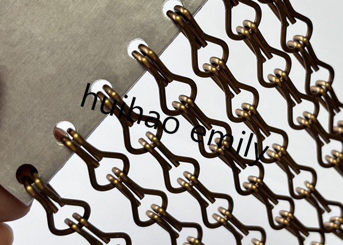 Customized Decorative Chain Link Fly Screen Curtain Aluminum