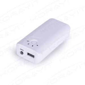 China Sunflower Plastic Portable Power Bank 5200mAh, LED Flashlight External Battery Pack on sale