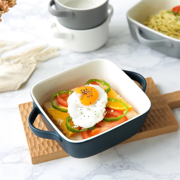 Nordic Style Matt Glaze Ceramic Bakeware Sets Pan Nonstick For Home Hotel Restaurant