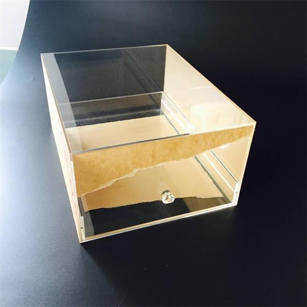 Custom Transparent Acrylic Shoes Box With drawer Manufacturers