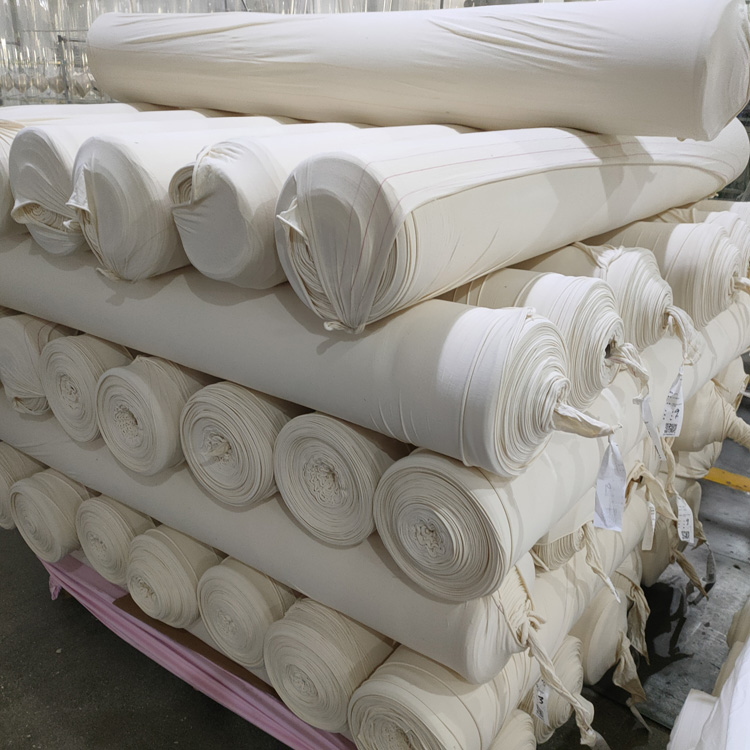 Shaoxing Manufacturer OEM Ribbed Grey Cotton Fabric for Buyers in Europe, 100% Cotton Grey Fabric India Garment Factory/