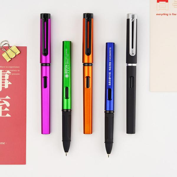 Multi Color Plastic Creative Gel Ink Pen Metallic Painting Advertising Signature
