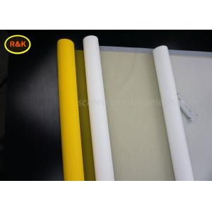 100% Polyester Nylon Monofilament Screen Printing Mesh White / Yellow / Red