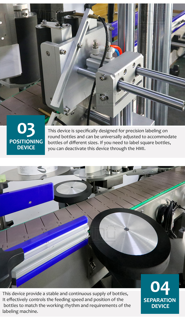 Automatic Square Canister Jar Single Side Label Applicator Round And Flat Bottle Labeling Machine