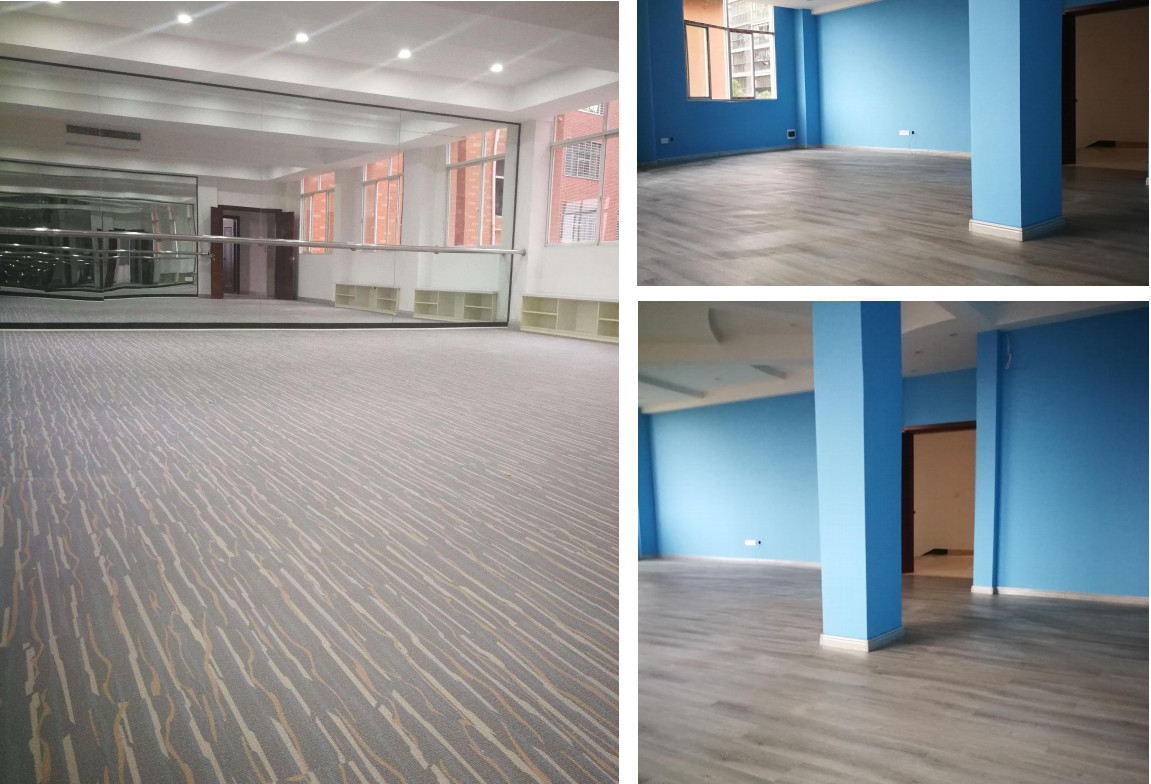 Polyurethane Coating / Ceramic Particles ABA SPC Flooring 4mm - 6mm