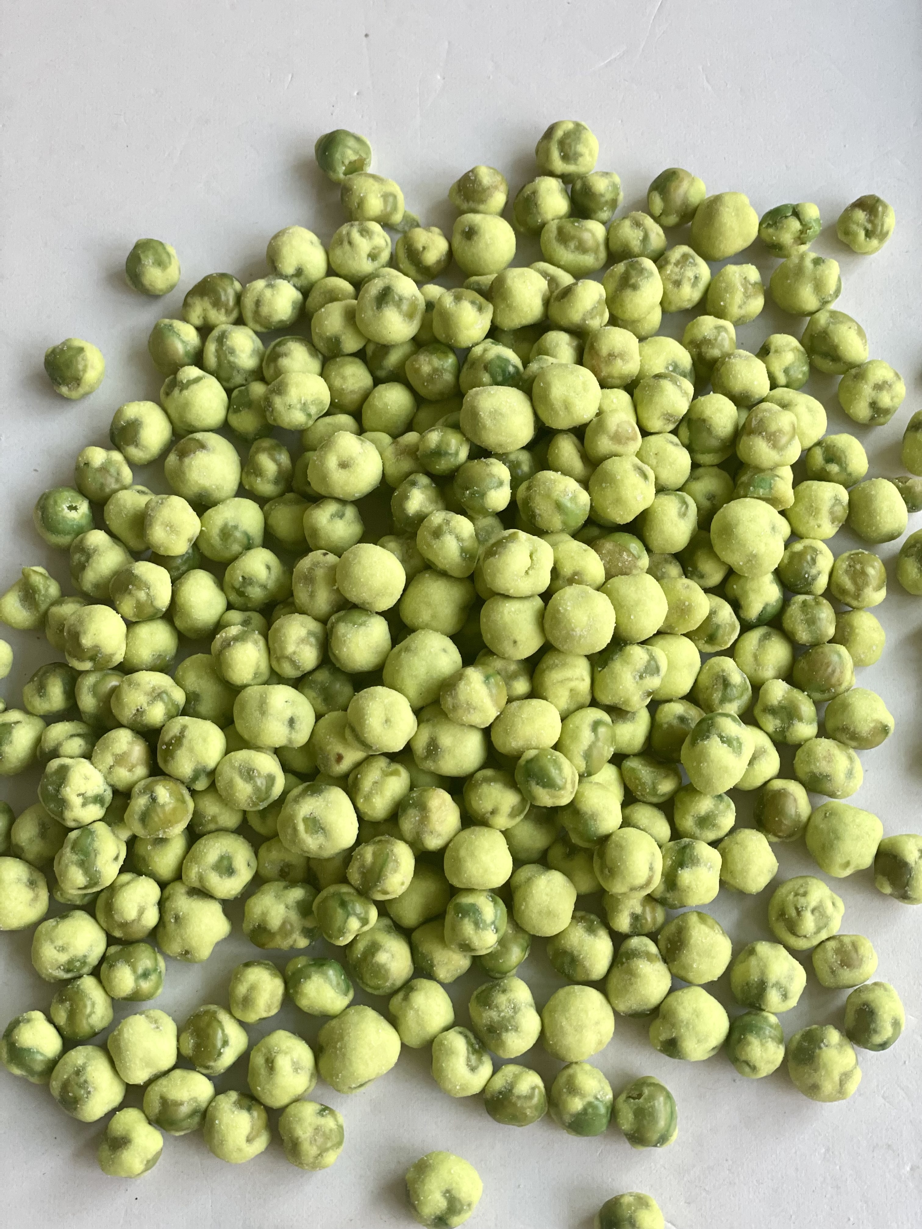 Mustard Flavor Green Bean Snacks Corn Starch Dried Green Bean Chips