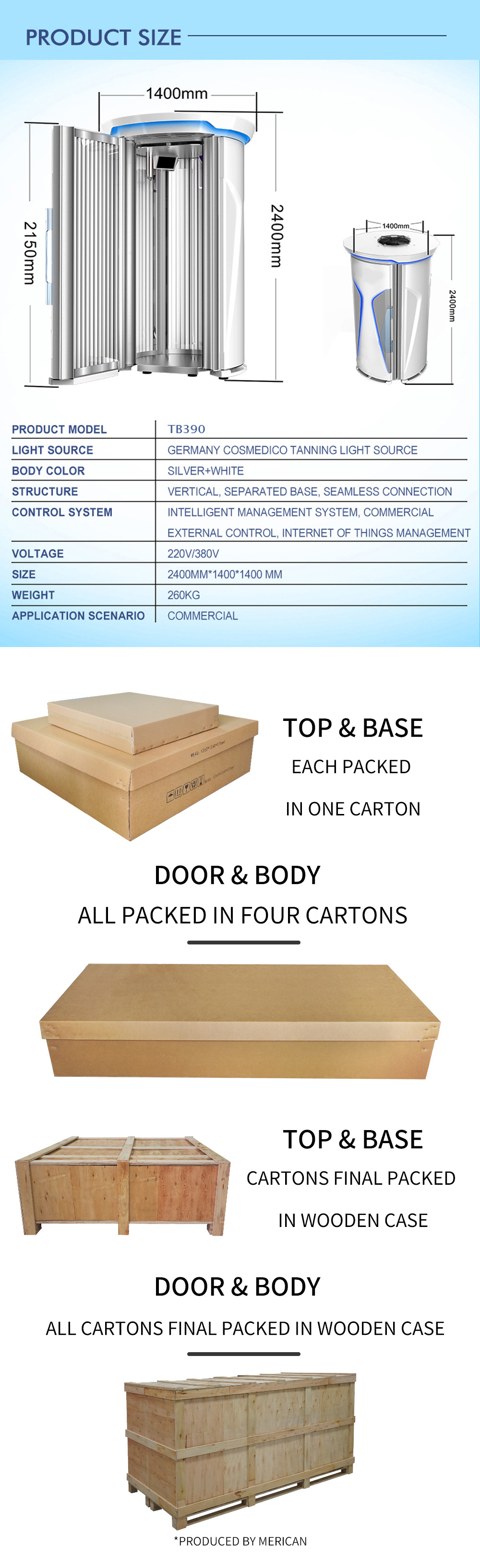 Hotsale Vertical Solarium Stand up Tanning Bed Indoor Sunbed Machine Down Home Tanning Bed Booth Taning Machine Solarium Sunbed for Skin Tanning