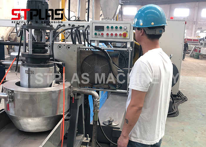 Crushed film bag material pelletizer machine, Trash can crushed material recycling granulation line