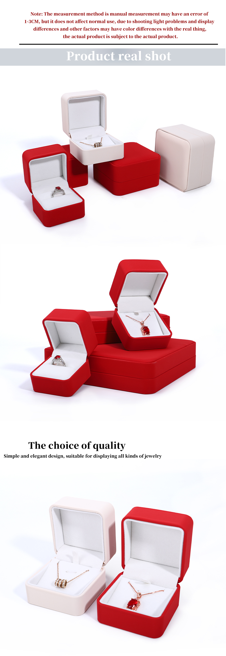 Custom Luxury Necklace Packaging Box with White PU Leather and Velvet Lining Contact Us