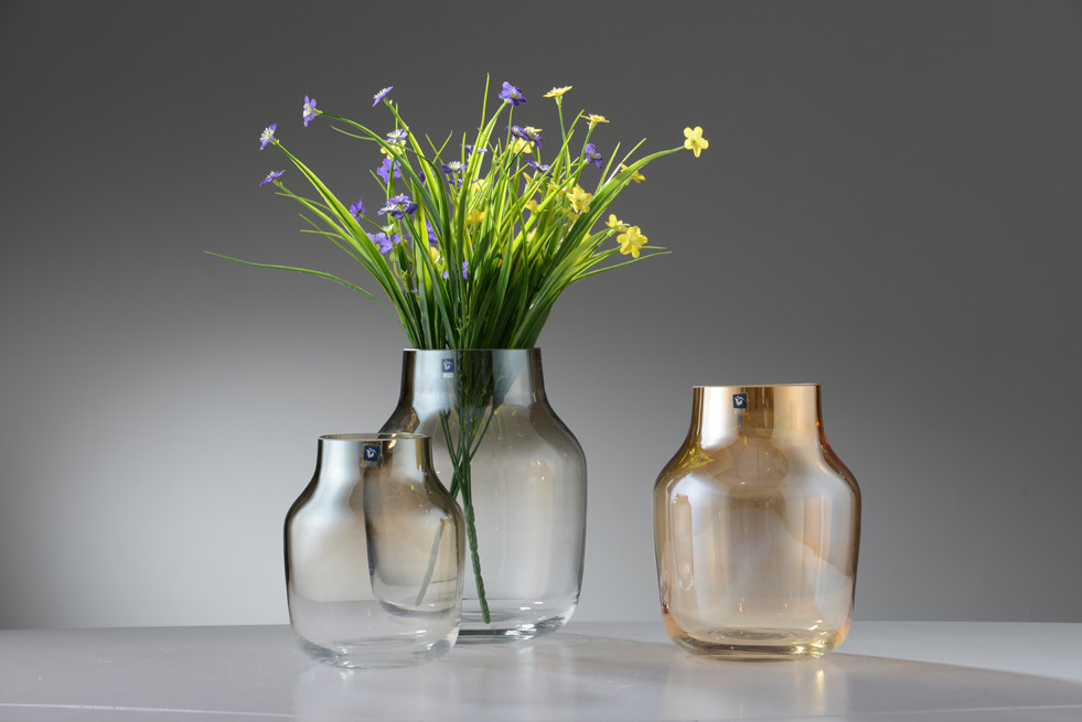 OEM Handmade Transparent Glass Vase For Decor