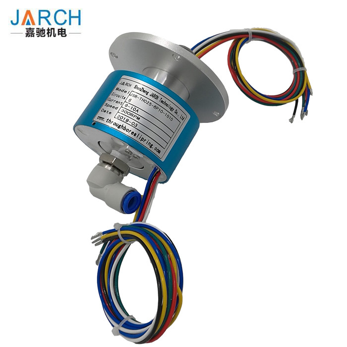 6 Rings 5A Hybrid Slip Rings Connect Electrical Pneumatic Rotary Union SMC KSL10-02S