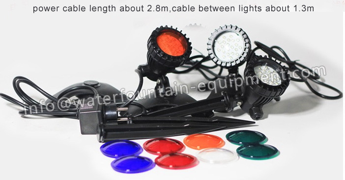 Amphibious Underwater Fountain Lights For Garden Pond 38° Beam CQD - 102C