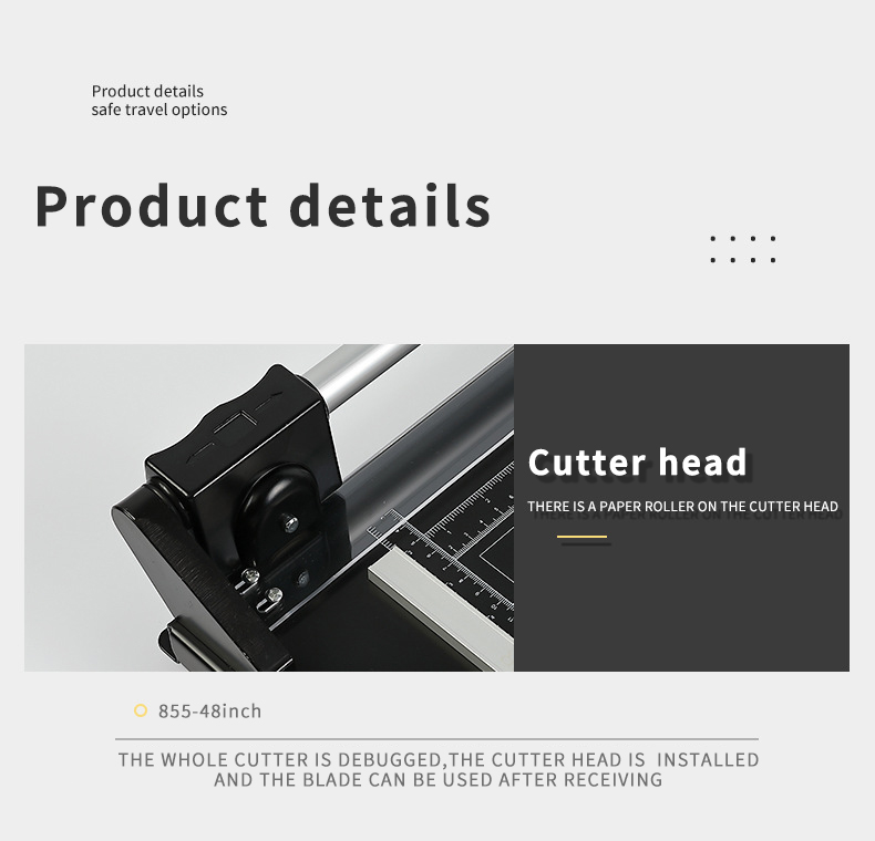 1800MM Cutting Length 71 Inch Rolling Blade Paper Cutter Trimmer for Products 14.8KG