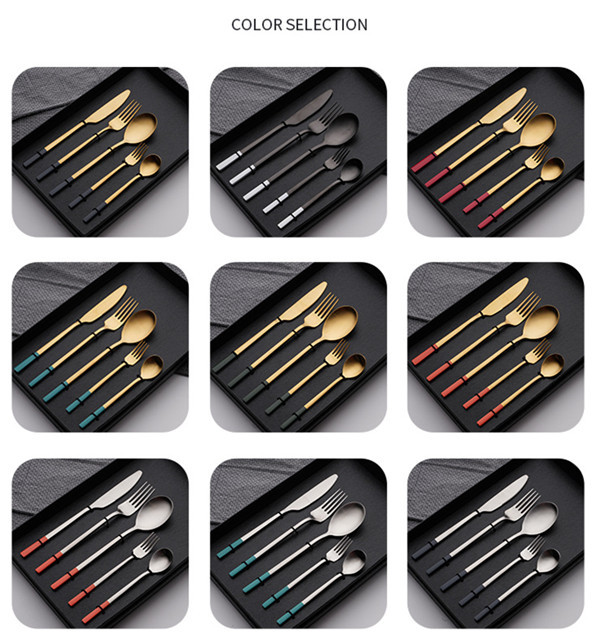 25cm*15cm*5cm Kitchen Flatware Sets 5 Piece Cutlery Set For Restaurant