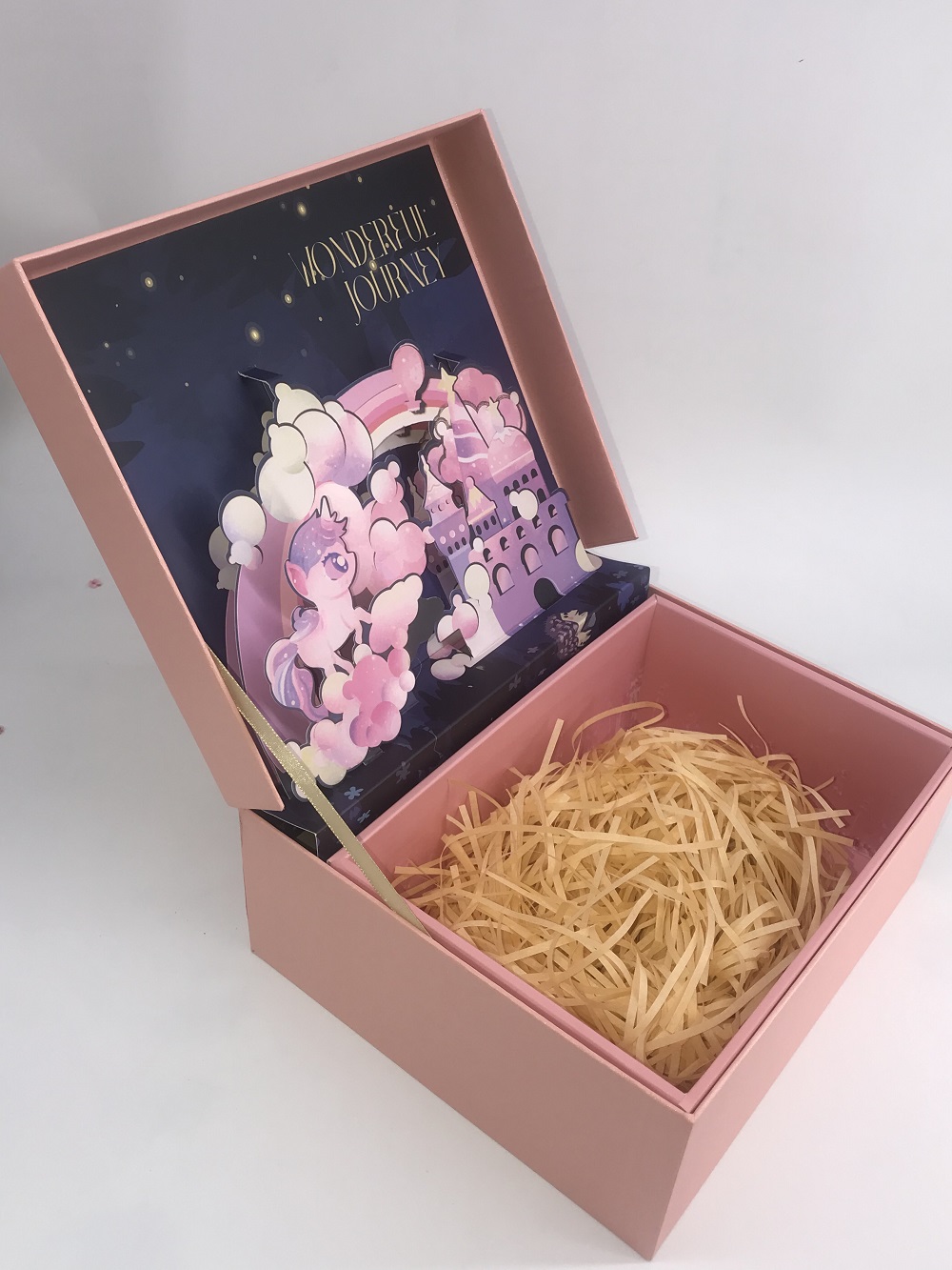 Customized Size Surprise Gift Packaging Box with 3D Cardboard Rigin and Coated Paper