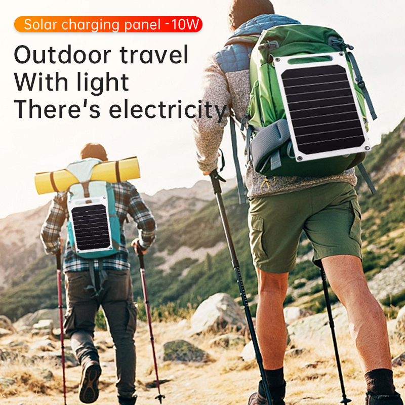Portable 10W 5V Portable Mini Solar Panels For Outdoor Waterproof Hike Camping