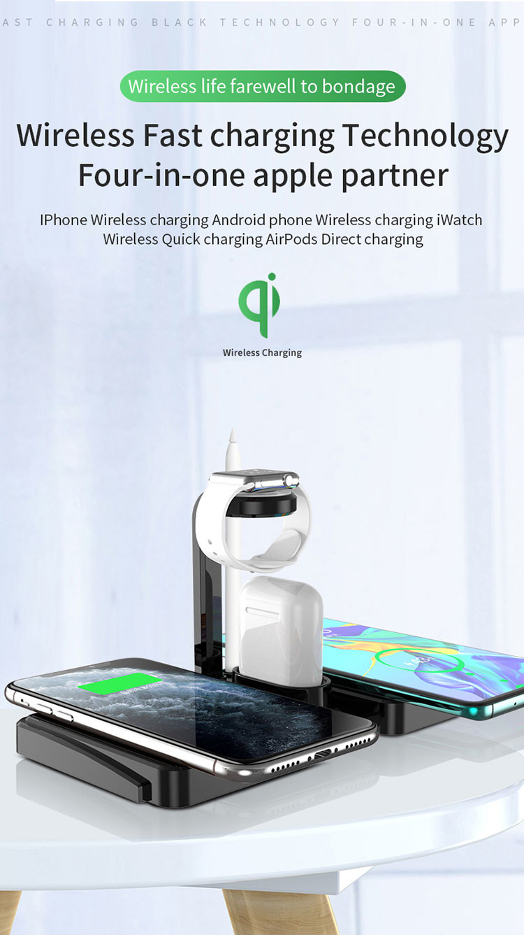 Multipurpose 6 In 1 Wireless Charger Dock Station Phones For Airpords