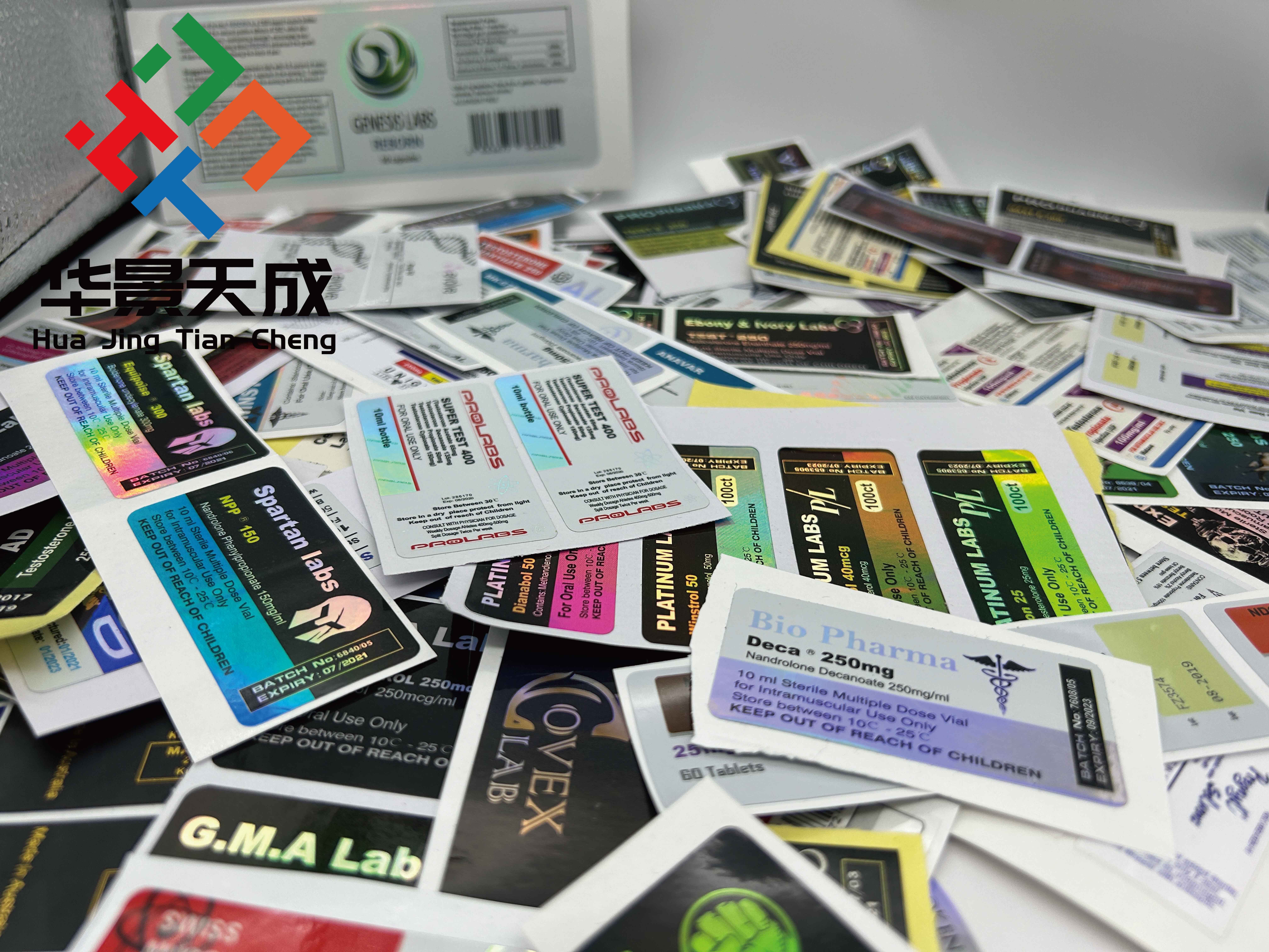 Flexo Printing Technology For Custom Rectangle Frosted Vial Vial Labels