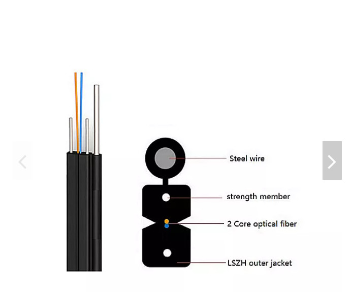 GJYXFCH Outdoor Self Supporting Fiber Optic Cable FTTH Drop Cable Single Dual Core