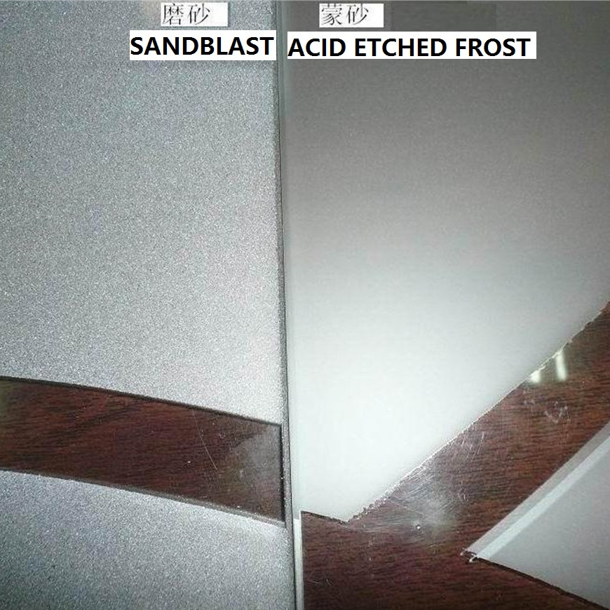 Acid Etched Tempered Art Glass Panels No Finger Print