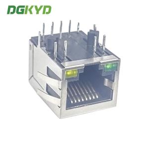 DGKYD111B074DB2A1D RJ45 100M Network Connector 8PIN Without Lamp With Shield