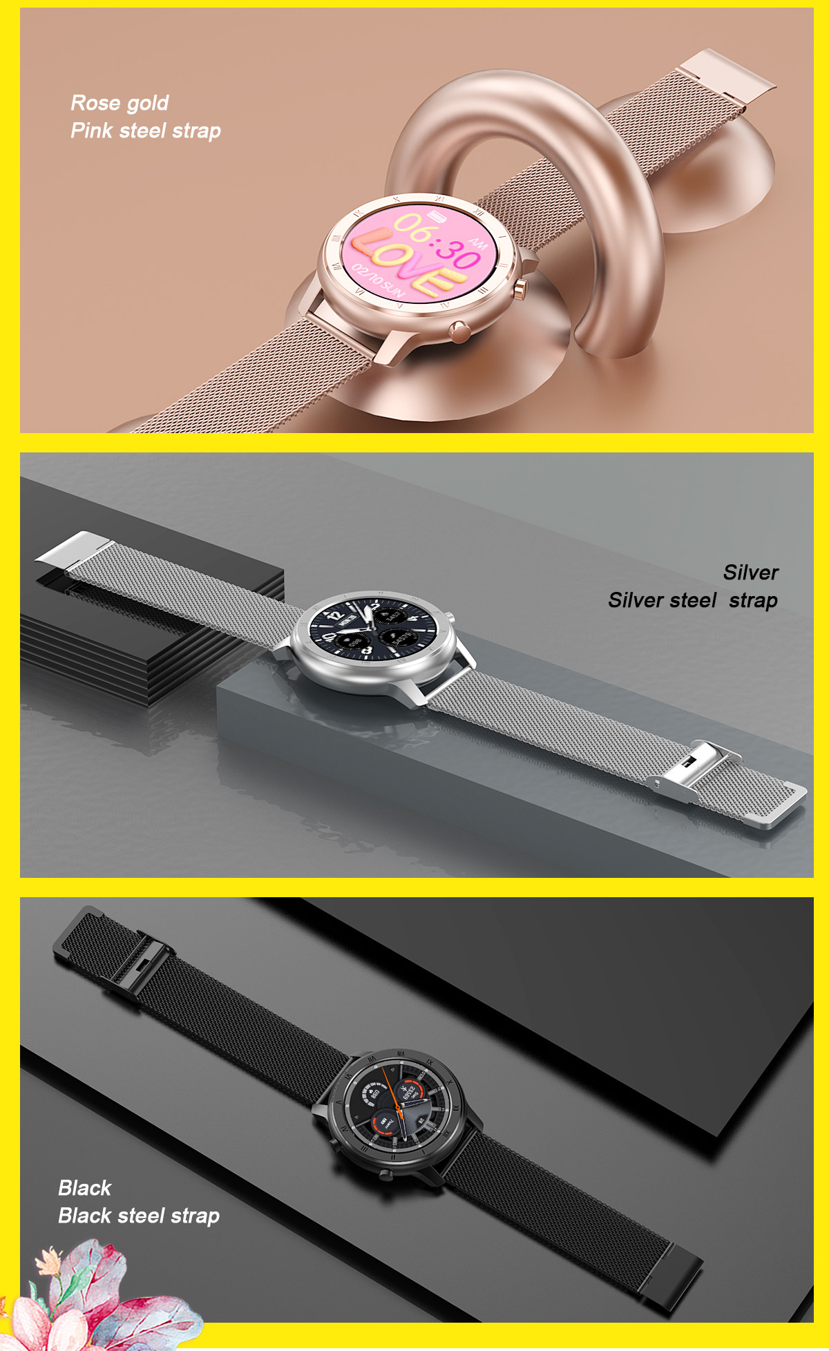 DT89 Smart Watch Women Men ECG Heart Rate Monitoring Blood Pressure IP68 Waterproof Fitness Tracker Lady Smart Band