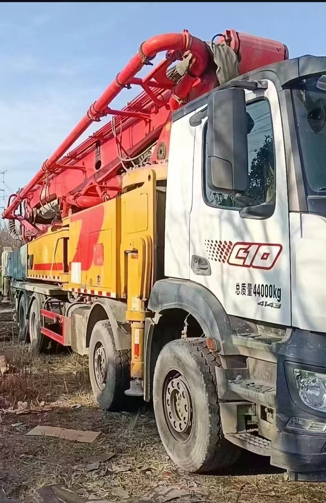 Sany 62m Mercedes-Benz chassis pump truck price, 62m concrete pump truck performance