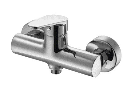 Chrome-plated Brass Shower Mixer Faucet Bathroom Wall Mounted