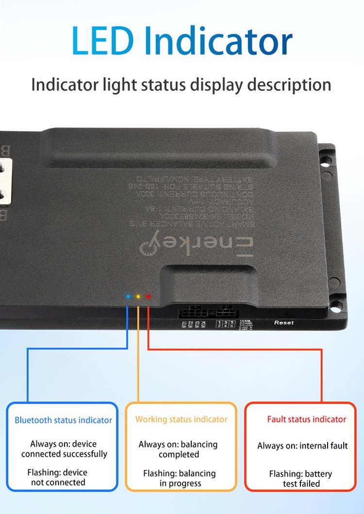 Active Balance BMS 100A 200A 300A LiFePO4 Smart BMS Board CAN RS485 51.2v Active Equalizer Golf Cart BMS Lifepo4 59.2v 280ah