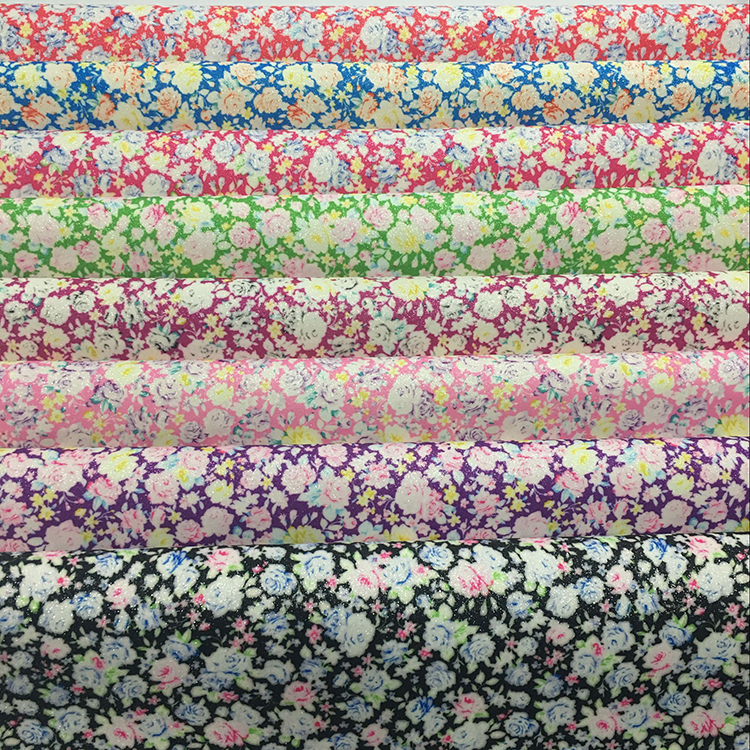 Elegant Printed Faux Leather Fabric Quick Drying Great Visual Effect