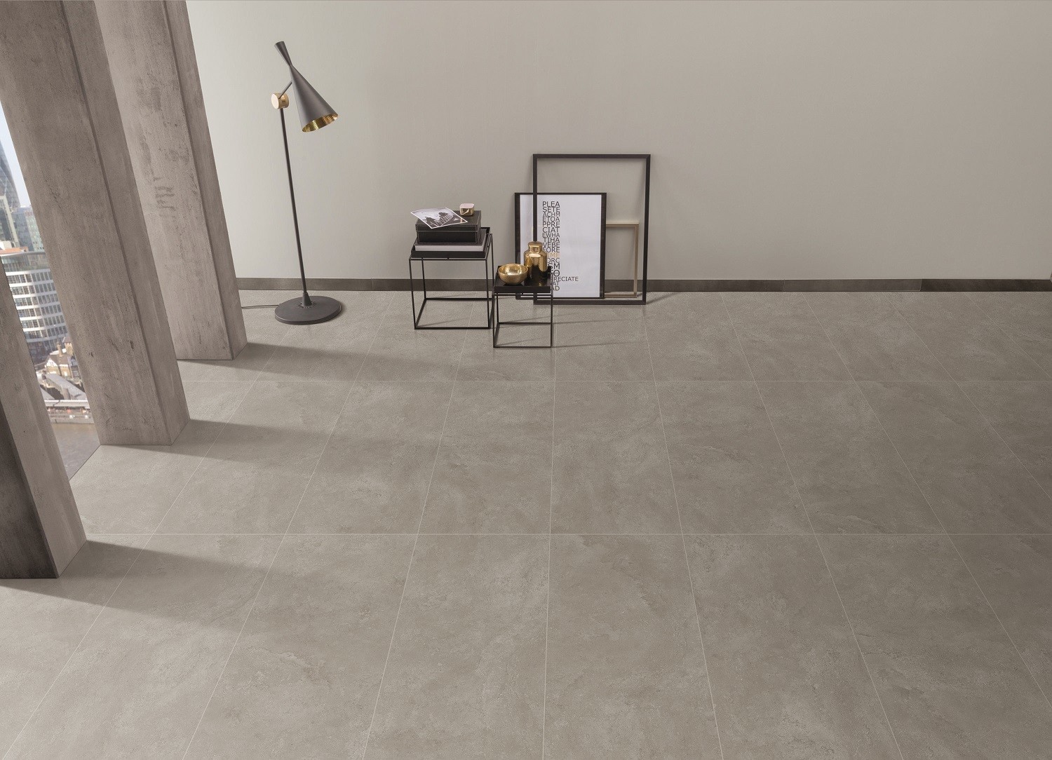 W.A 0.5% Gray 600x1200mm Exterior Floor Baby Face Glazed Retro Porcelain Tiles for Project