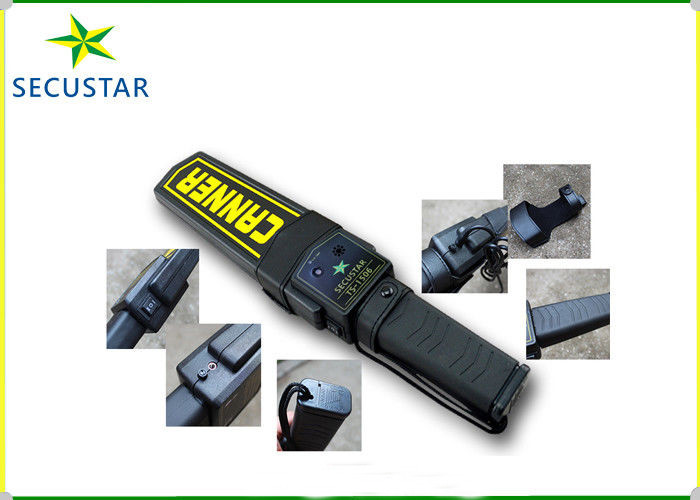 360 Degree Scan Hand Held Metal Detector Rechargeable 9V Battery With Sound / Light Alarm