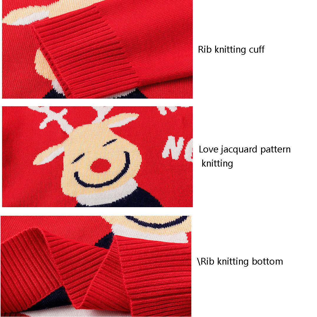 Wholesale Winter Boys Pullovers Elk Snowflake ugly Christmas Sweater For Kids baby Christmas clothes