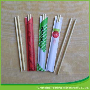 China 20 cm Disposable Bamboo Round Chopsticks with Custom Printed Logo on sale