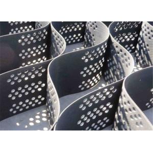 China Soil Reinforcement Hdpe Geocell Smooth Textured Perforated Plastic on sale