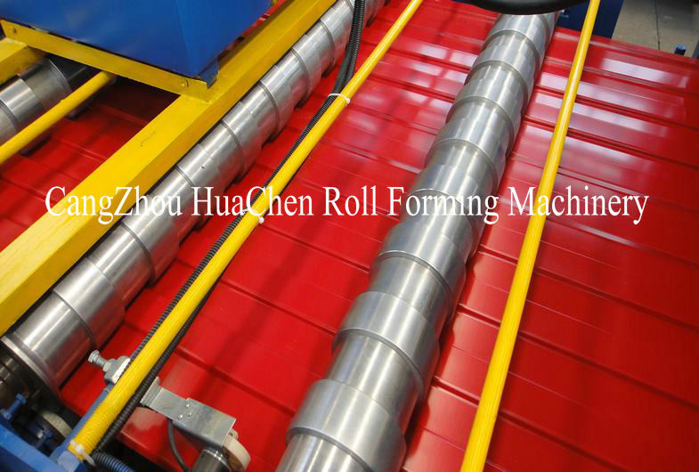 1.2 Inch Single Chain Drive Roof / Wall Sheet Metal Roll Forming Machines
