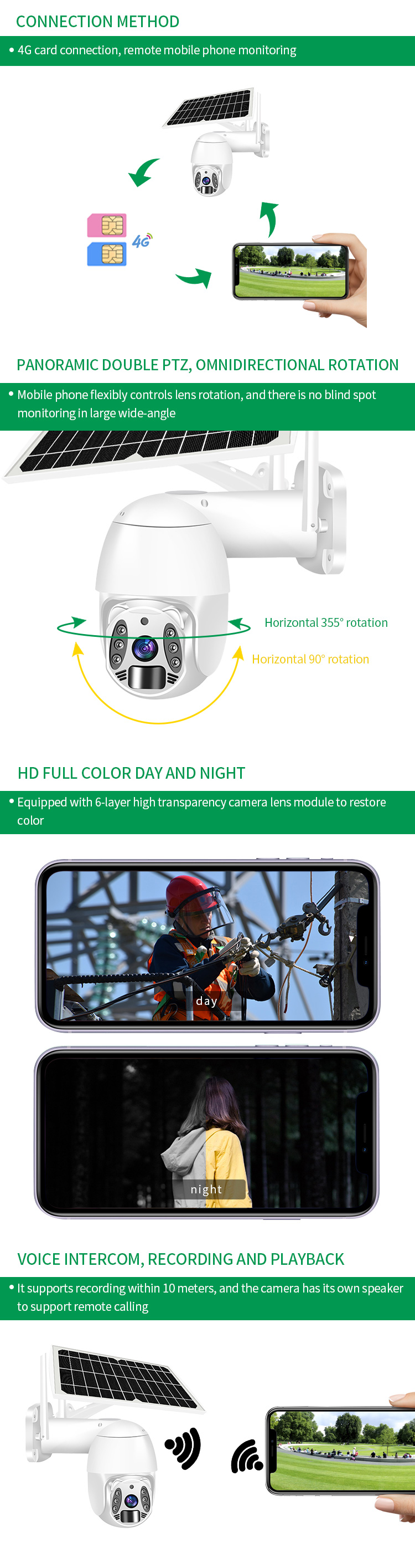 Wireless 3mp Tuya Smartlife App Remote View Hd Cctv Solar Camera 10w Solar Panel Outdoor 4g Ptz 360 Rotation Solar Camera