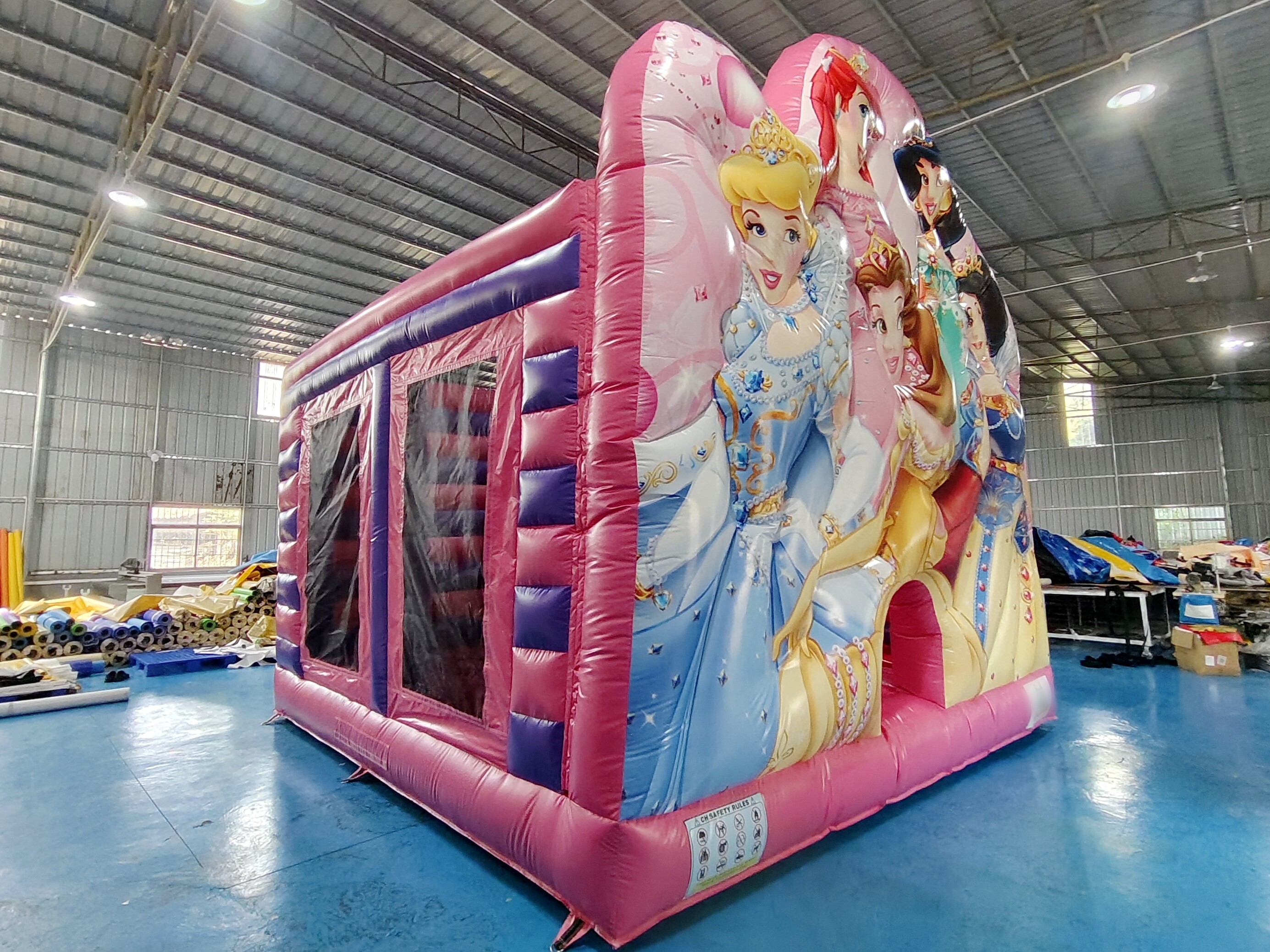Digital Printing Inflatable Bounce House With Slides Disney Princess Inflatable Jumping Castle For Children