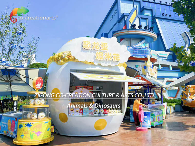 Popcorn Customized Fiberglass Kiosk For Amusement Park