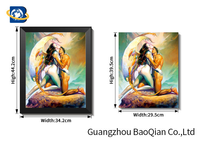 Flipped Effect 3D Lenticular Wall Poster , Custom Lenticular Printing Decorative Photos