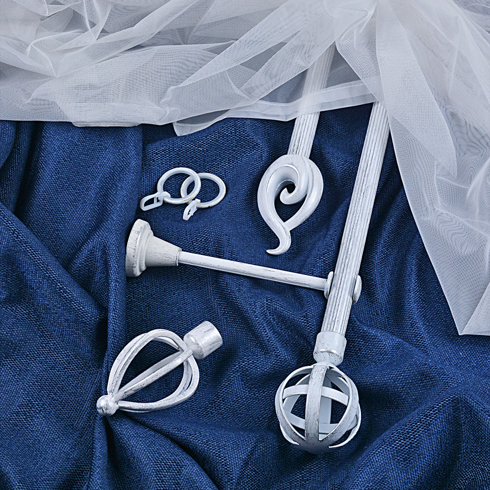 Wavy Pipe Curtain Rods Single Bracket 19MM Diameter 0.6mm Thickness