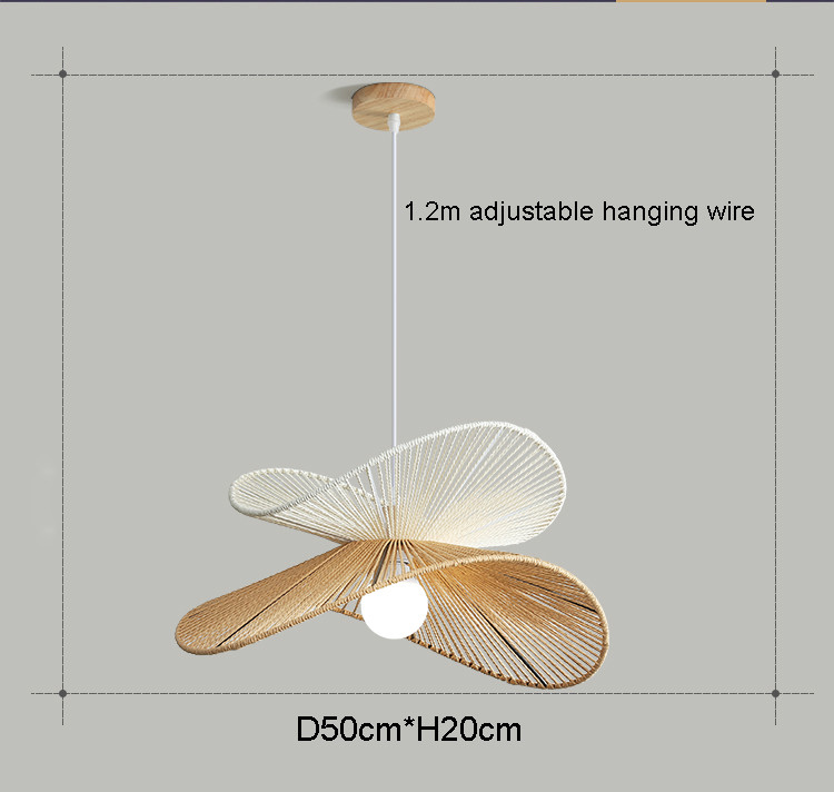 Nordic Wabi Sabi Led Pendant Lights For Living Room Home Decoration Rattan Bedroom Chandelier(WH-AP-587)